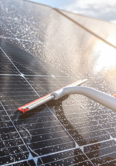 Reinigen von Solarflächen