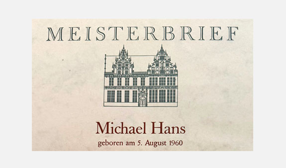 Michael Hans Meisterprüfung 1988